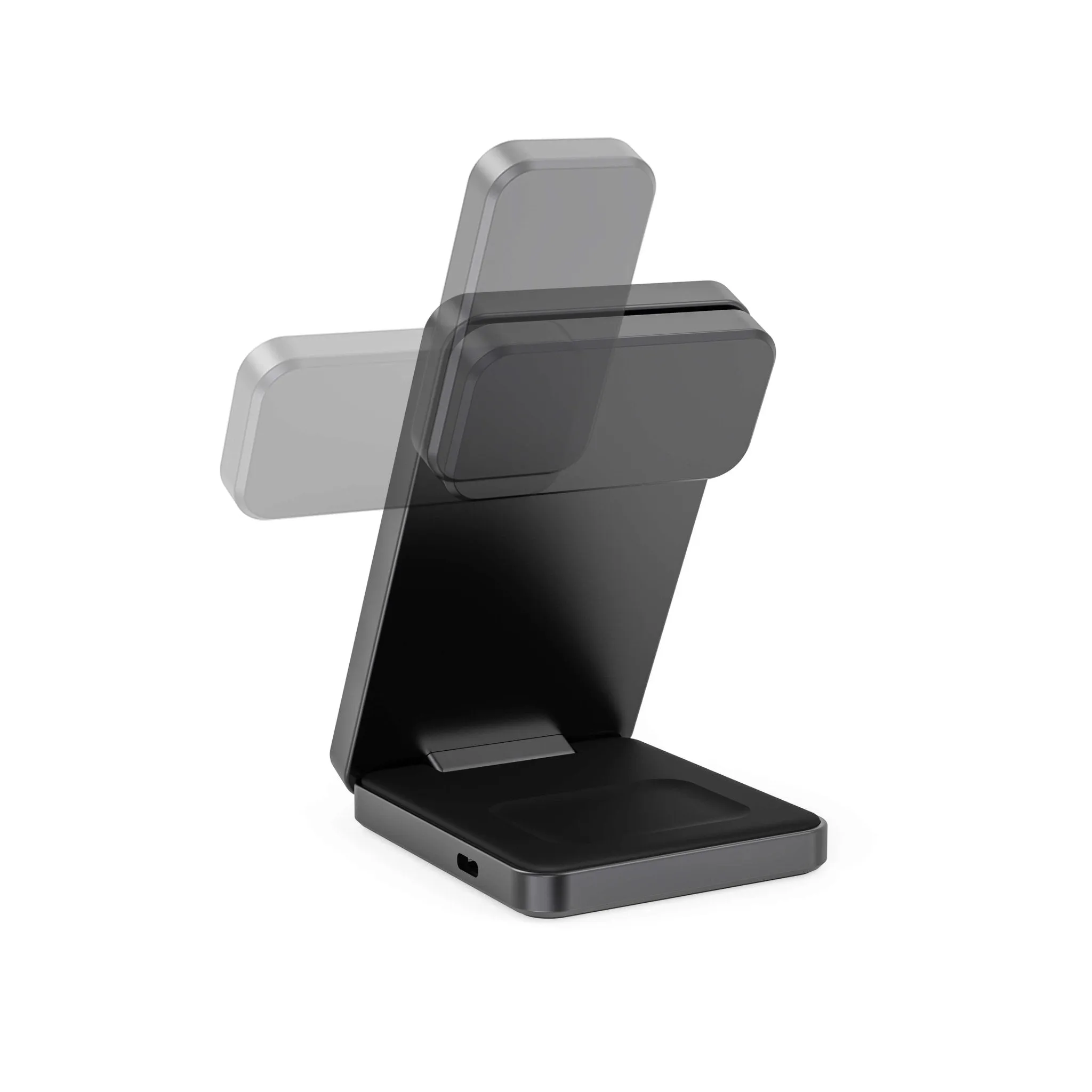 3-in-1 Foldable Qi2 Wireless Charger,Black