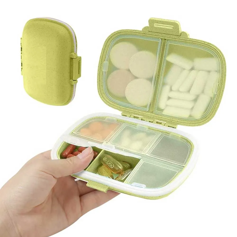 8 Compartments Travel Pill Organizer Pill Box