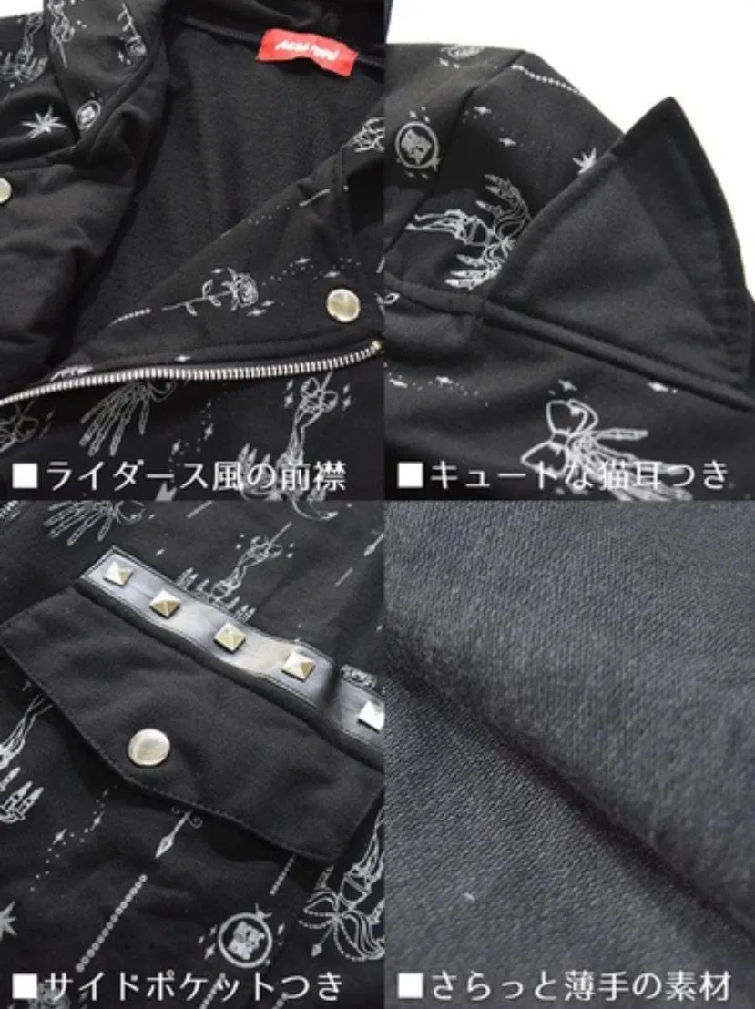 ACDC Rag Gothic Chandelier Black Hoodie with Cat Ears