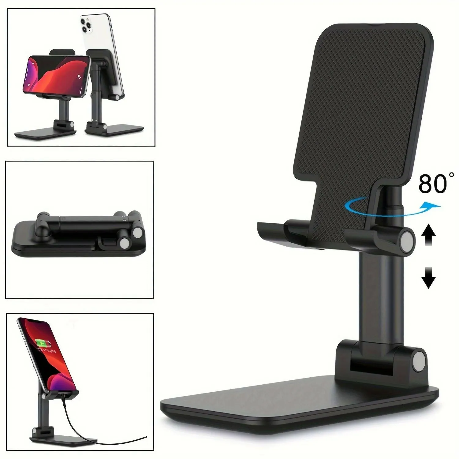 Adjustable Phone & Tablet Stand (Black)