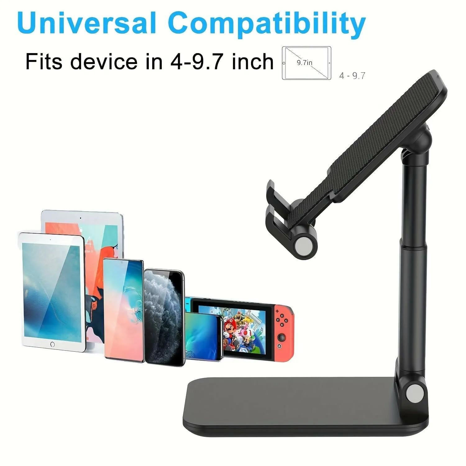 Adjustable Phone & Tablet Stand (Black)