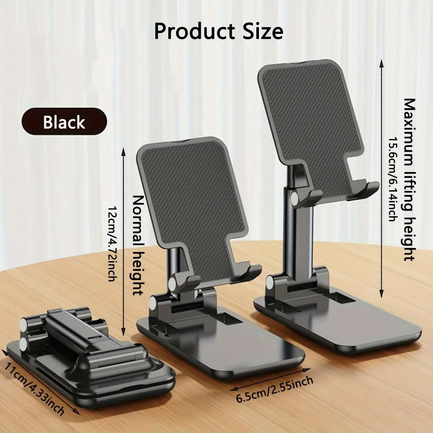Adjustable Phone & Tablet Stand (Black)