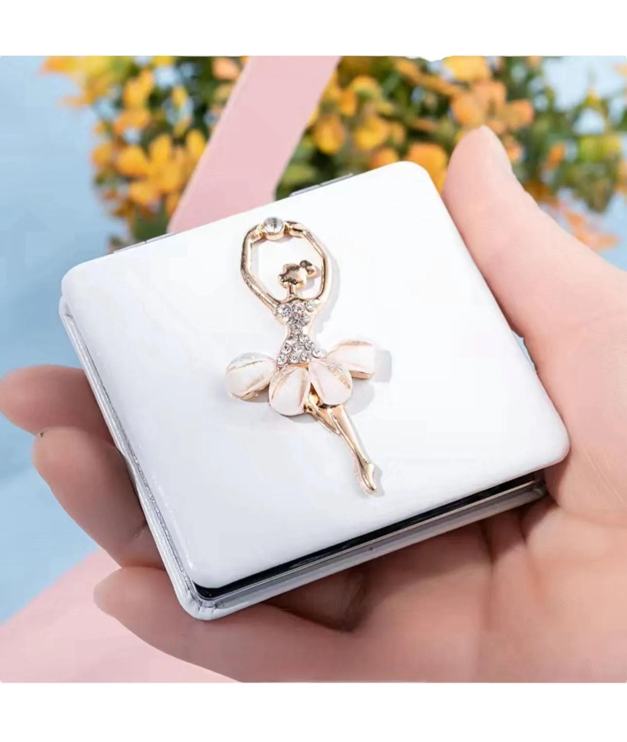 Andrea’s Deals Ballerina Makeup Magnifying Mirror 2 Sides Foldable