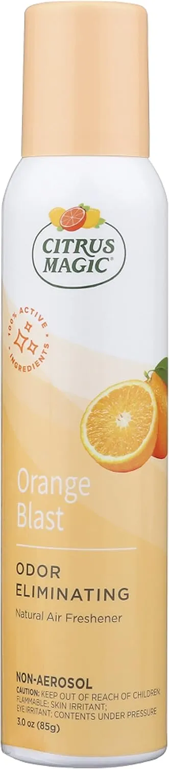 Citrus Magic Odor Eliminator Air Freshener Spray for Home, Orange Blast, 3-Ounce, Pack of 3