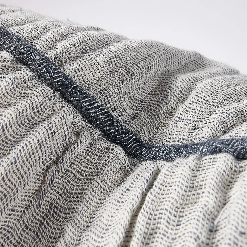 Cristal Linen Cushion - Soft Ink/Ink 