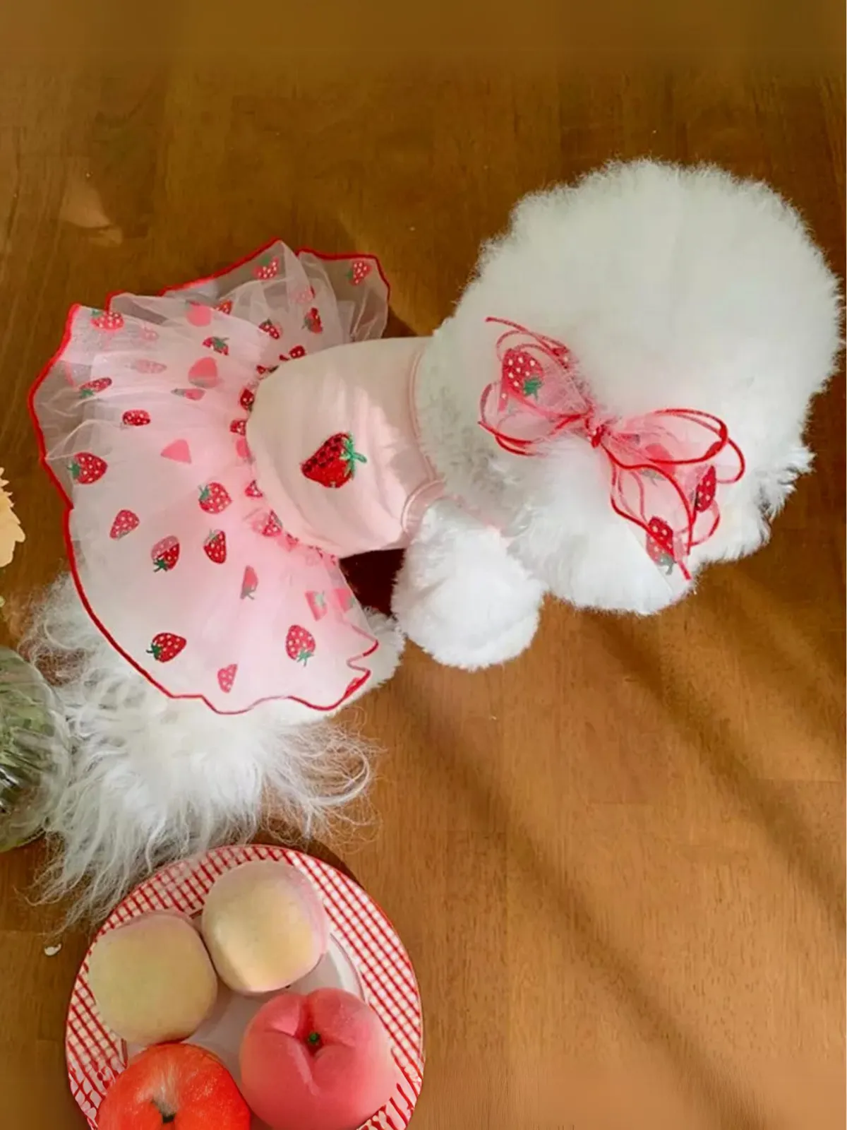 Cute Strawberry Tutu Summer Dress for Dogs