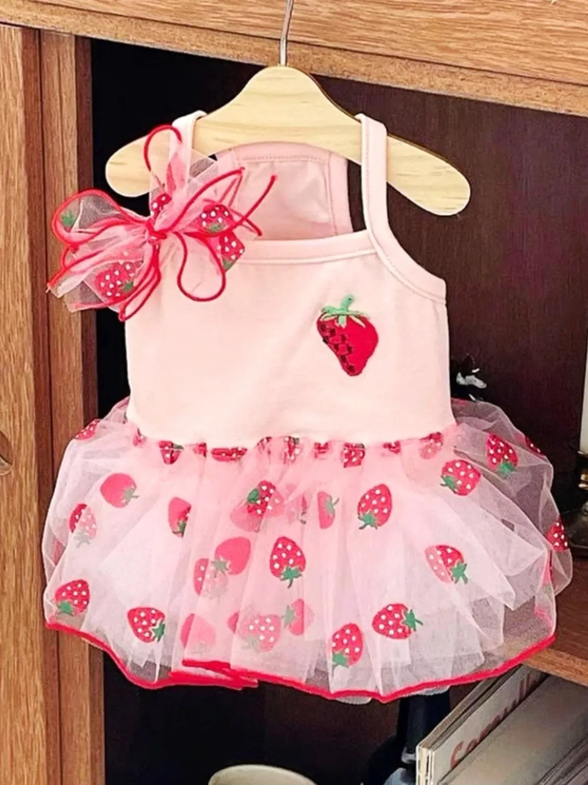 Cute Strawberry Tutu Summer Dress for Dogs