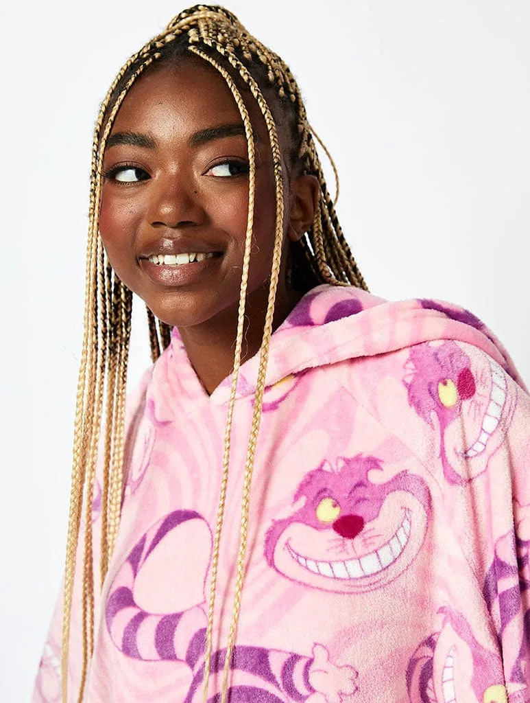 Disney Cheshire Cat Blanket Hoodie in Pink