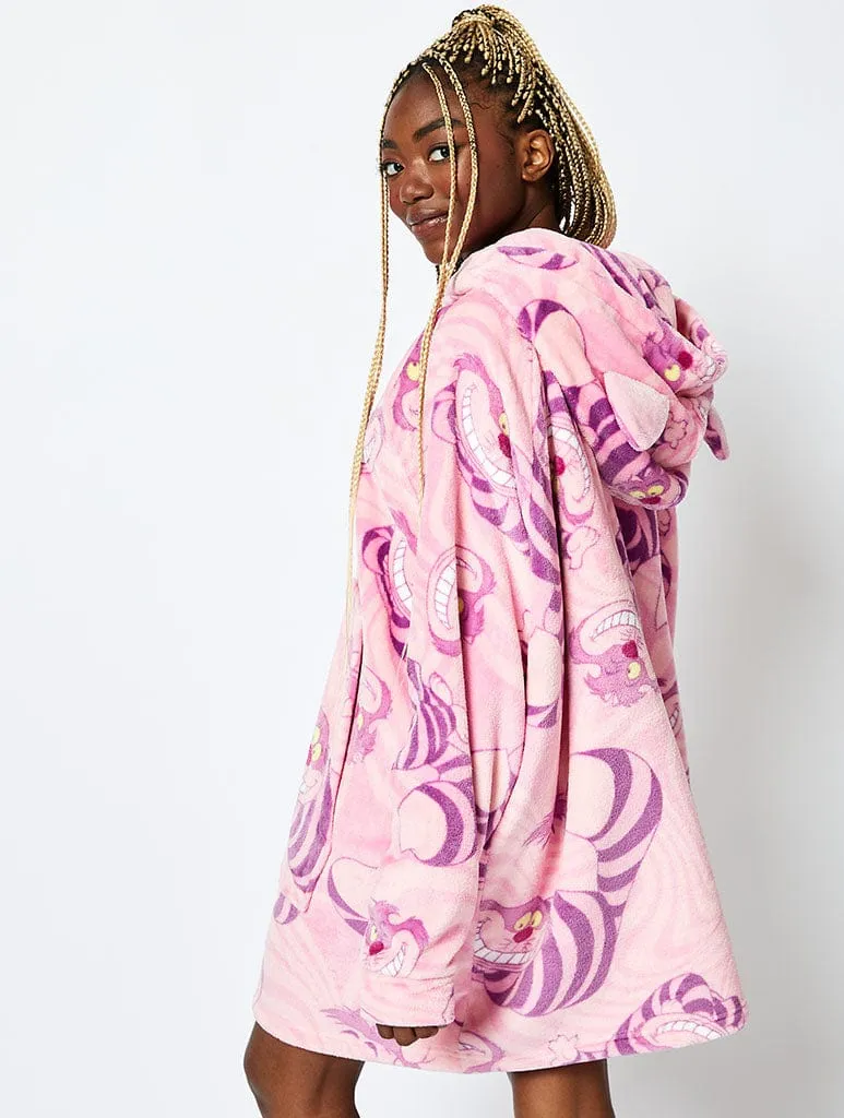 Disney Cheshire Cat Blanket Hoodie in Pink