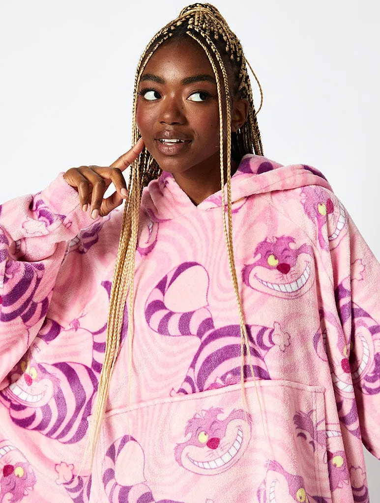 Disney Cheshire Cat Blanket Hoodie in Pink