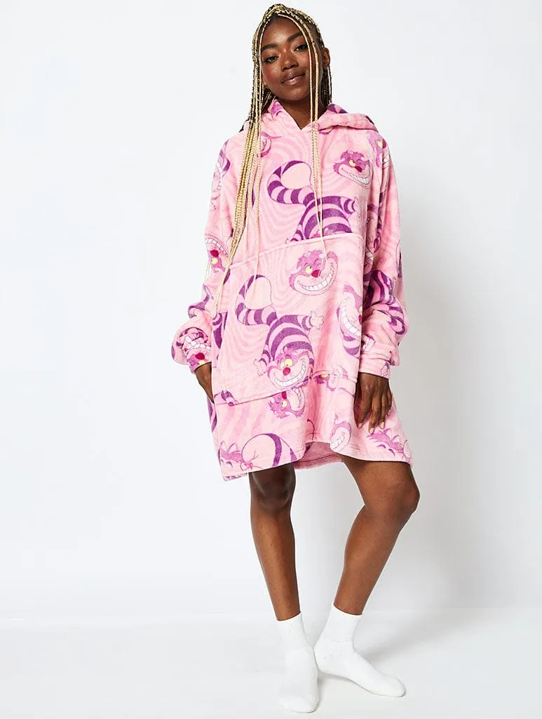 Disney Cheshire Cat Blanket Hoodie in Pink