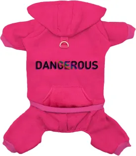 Dog Hoodie Dog Hoodies with Pocket Clothes 4 Legs Jumpsuit Fleece Sweater Winter Sweat Shirt Warm Cotton Dog Hoodie for Small Dog Medium Large Dog Cat Magenta XL