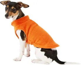 DroolingDog Girl Dog Fleece Vest Cat Shirts Warm Pet Clothes for Small Dogs, Large, Orange