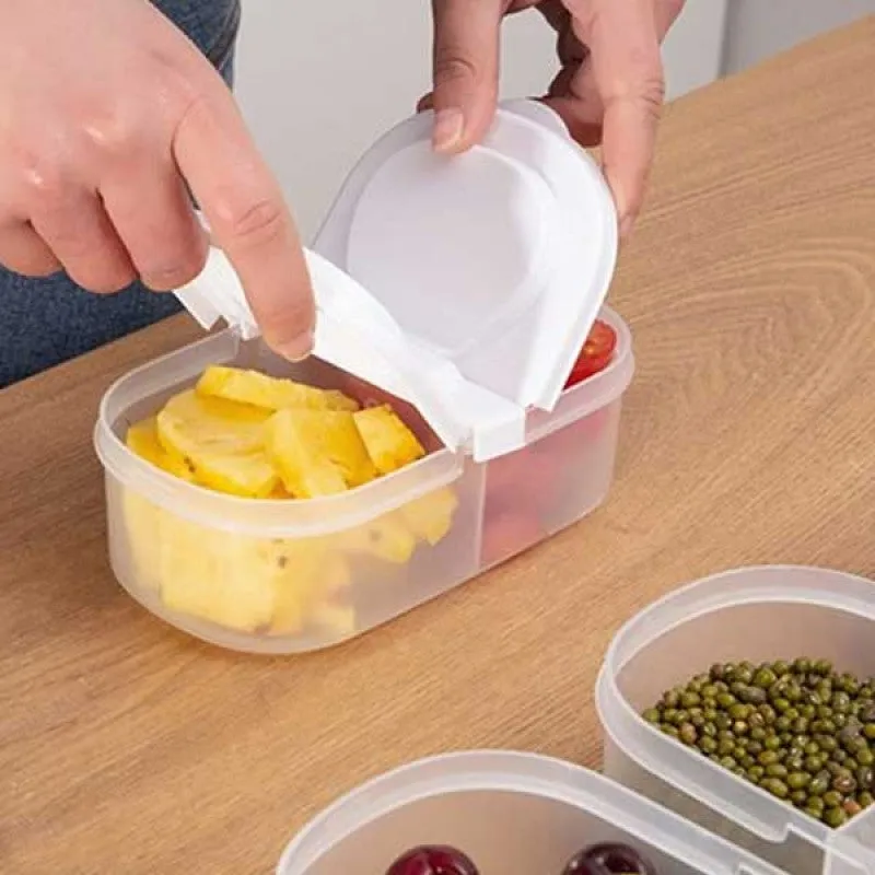 Dual Slot Compartment Food Storage Box ( Pack Of 2 )