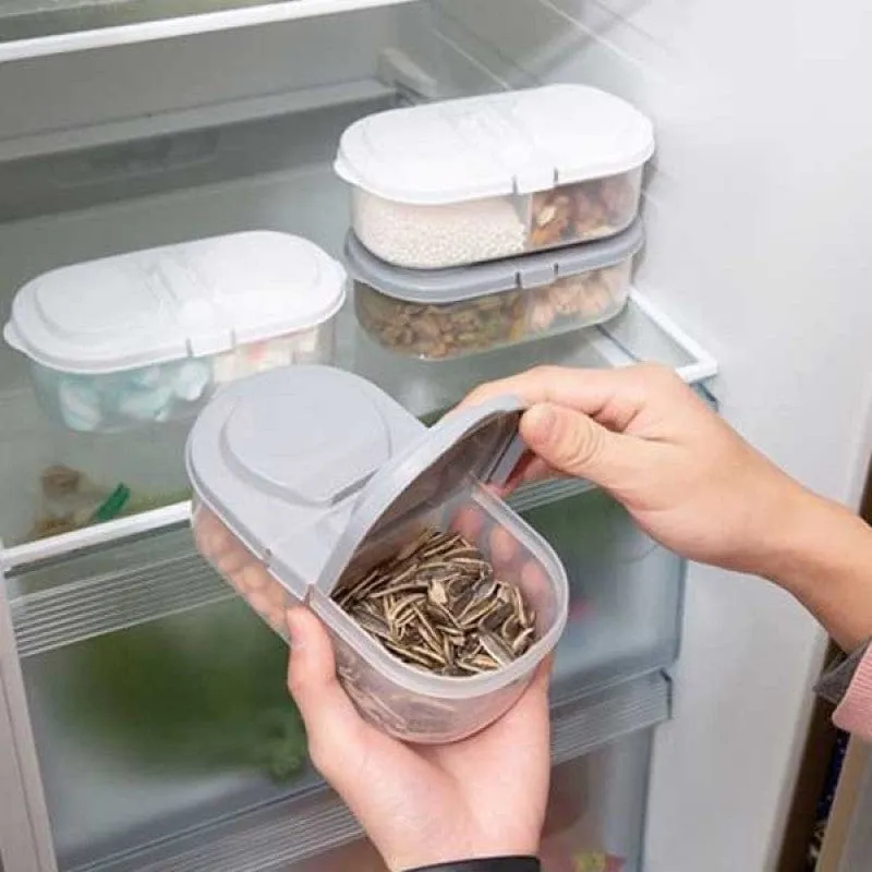 Dual Slot Compartment Food Storage Box ( Pack Of 2 )