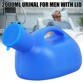 Elderly Men Urinals Pee Container Large Capacity 2000ml Pee Container for Drive and Travel for Long Hours