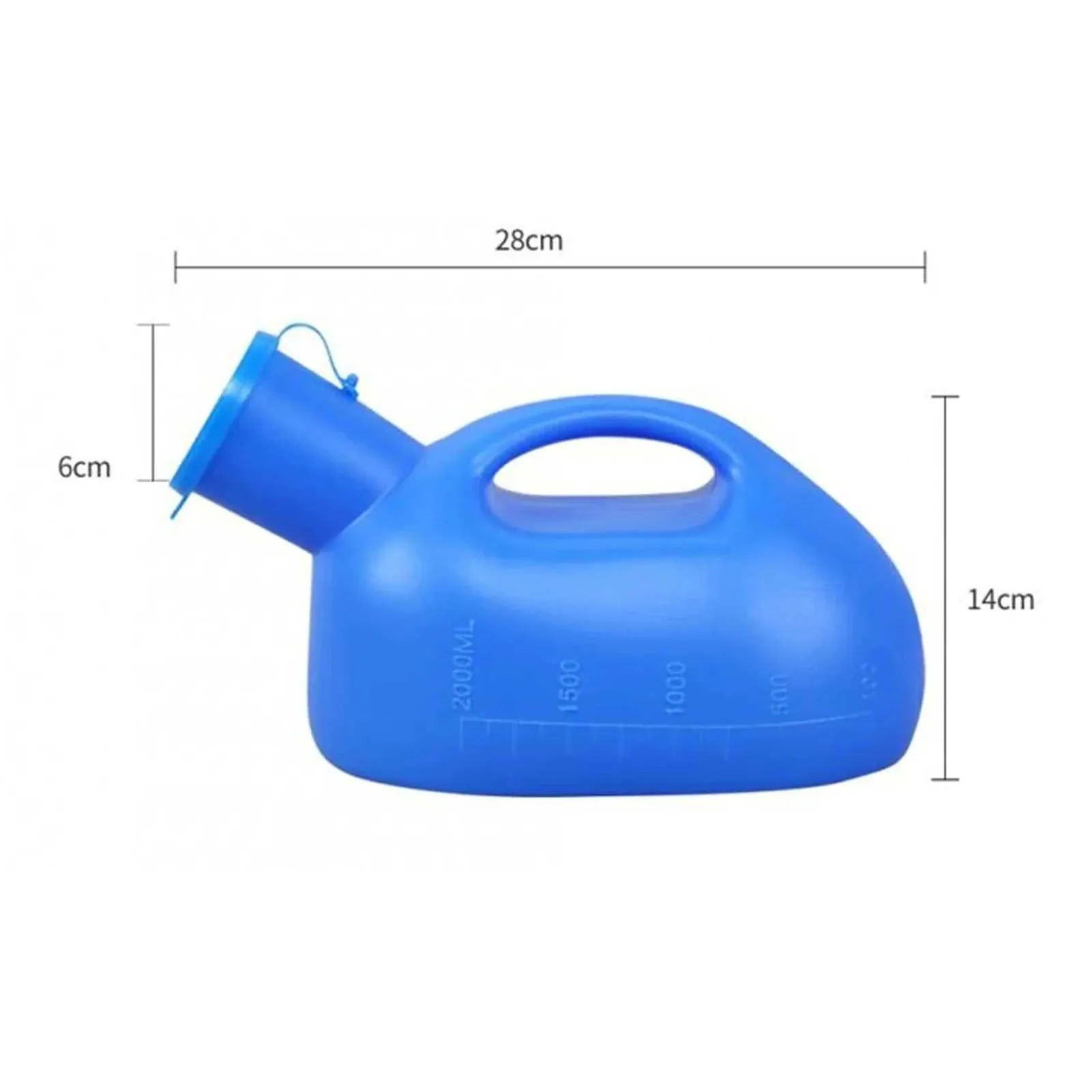 Elderly Men Urinals Pee Container Large Capacity 2000ml Pee Container for Drive and Travel for Long Hours