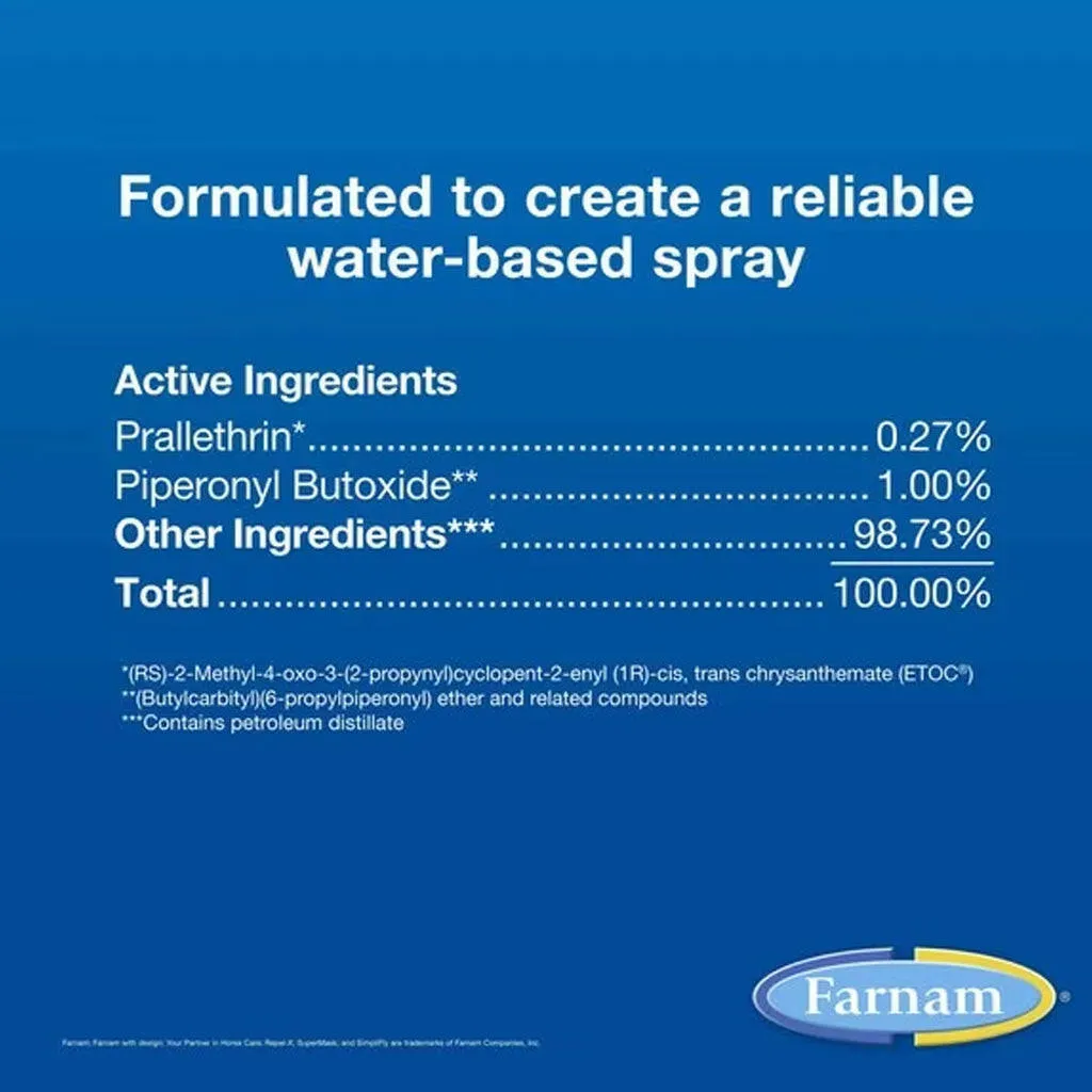 Farnam Repel-X Pe Emulsifiable Fly Repellent Horse Spray (Gallon)