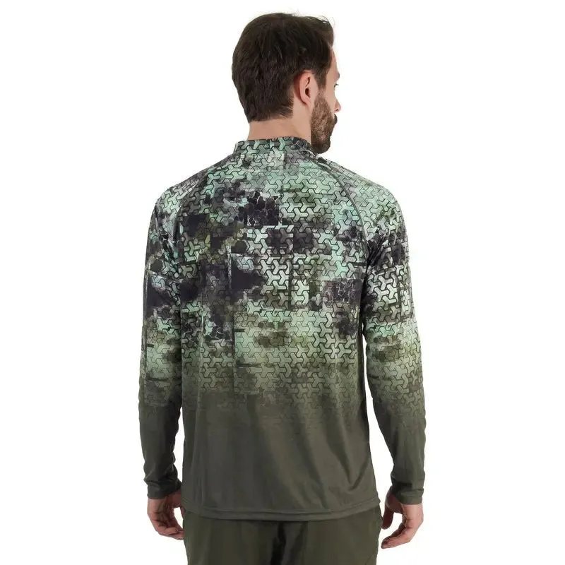 FHM Mark EVO V2 Fishing Shirt UPF 50 Print Khaki