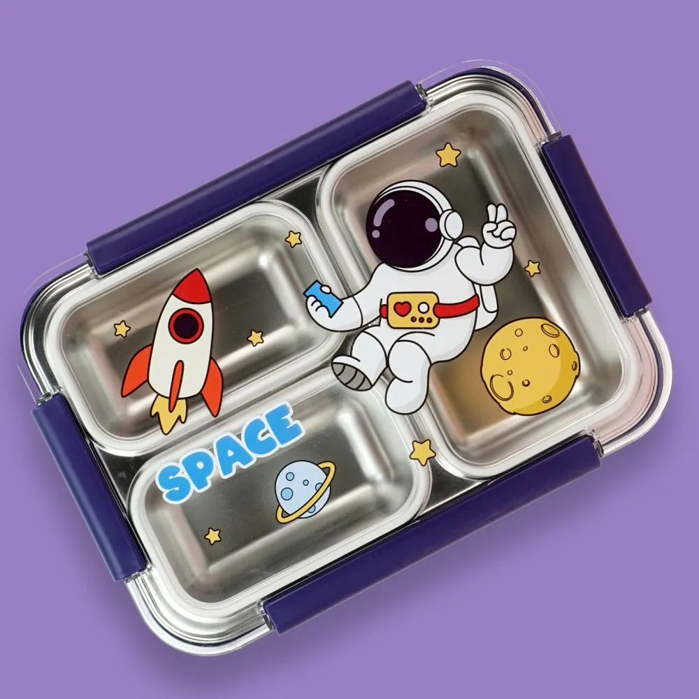 Floating Astro Stainless Steel Tiffin/Lunch Box with matching Lunch Bag