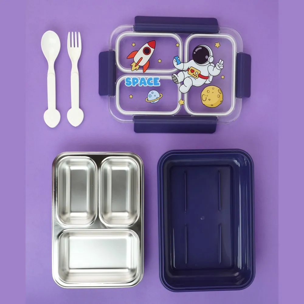 Floating Astro Stainless Steel Tiffin/Lunch Box with matching Lunch Bag