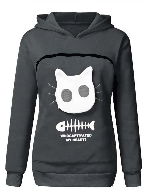 Funny Cat Lovers Hoodie Cuddle Pouch Who Captivated My Heart