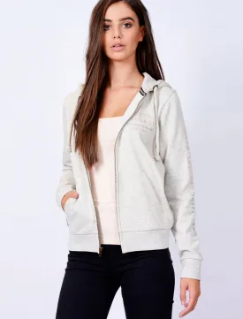 Iro Zip Through Hoodie In Oatmeal Grey - Tokyo Laundry