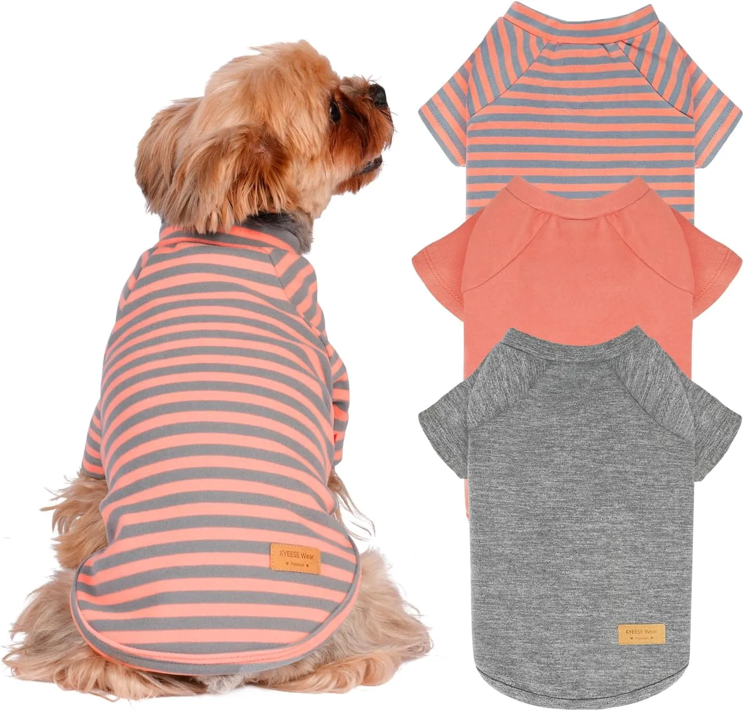 KYEESE 3 Pack Dog Sweaters - Soft Dog Sweatshirts with Stretchy Fleece for Small Dogs (Male, Female), Perfect for Dachshund & Small Breeds