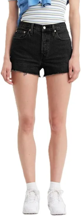 Levi's 501 Original Fit High Rise Women's Shorts - LUNAR BLACK
