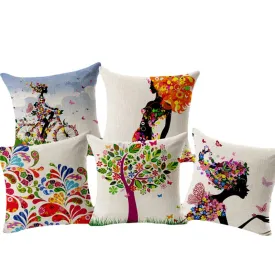 New Rural style Home Decor Cushions Bicycle Girls Style Car Home Decorative Throw Pillows Cushion