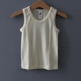Organic Wool & Silk Sleeveless Vest - Natural - 1-16y