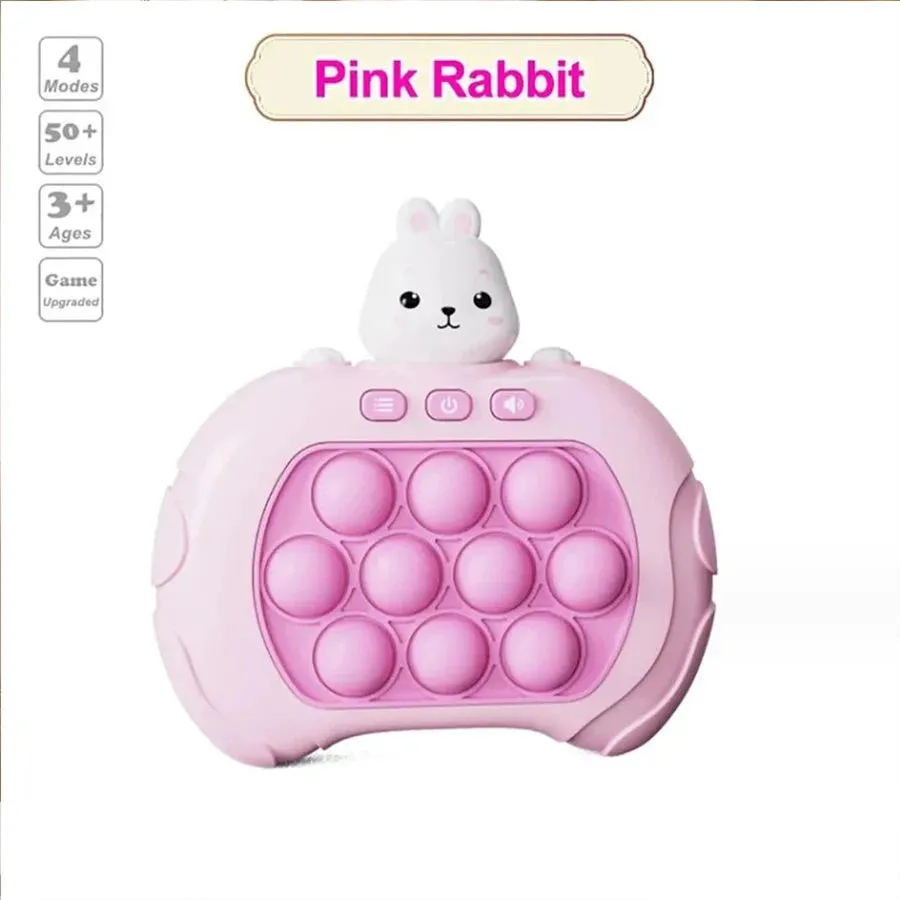 Quick Push Bubble Fidget Game Handle Toys for Boys Girls Anti-Stress Toys with LED Game Machine Electronic Relieve Stress Toys