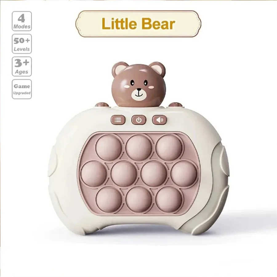 Quick Push Bubble Fidget Game Handle Toys for Boys Girls Anti-Stress Toys with LED Game Machine Electronic Relieve Stress Toys