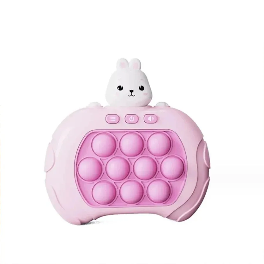 Quick Push Bubble Fidget Game Handle Toys for Boys Girls Anti-Stress Toys with LED Game Machine Electronic Relieve Stress Toys