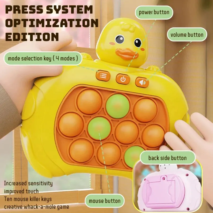 Quick Push Bubble Fidget Game Handle Toys for Boys Girls Anti-Stress Toys with LED Game Machine Electronic Relieve Stress Toys