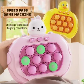 Quick Push Bubble Fidget Game Handle Toys for Boys Girls Anti-Stress Toys with LED Game Machine Electronic Relieve Stress Toys