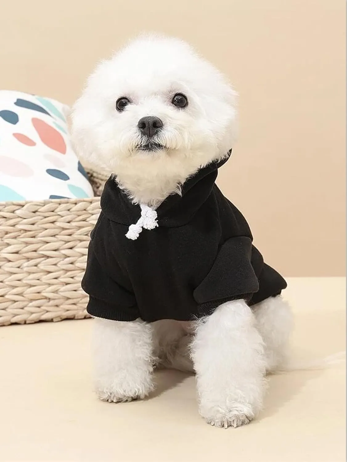 QWINEE 2Pcs Dog Hoodie, Cat Jacket, Dog Shirt, Multicolored S to XL