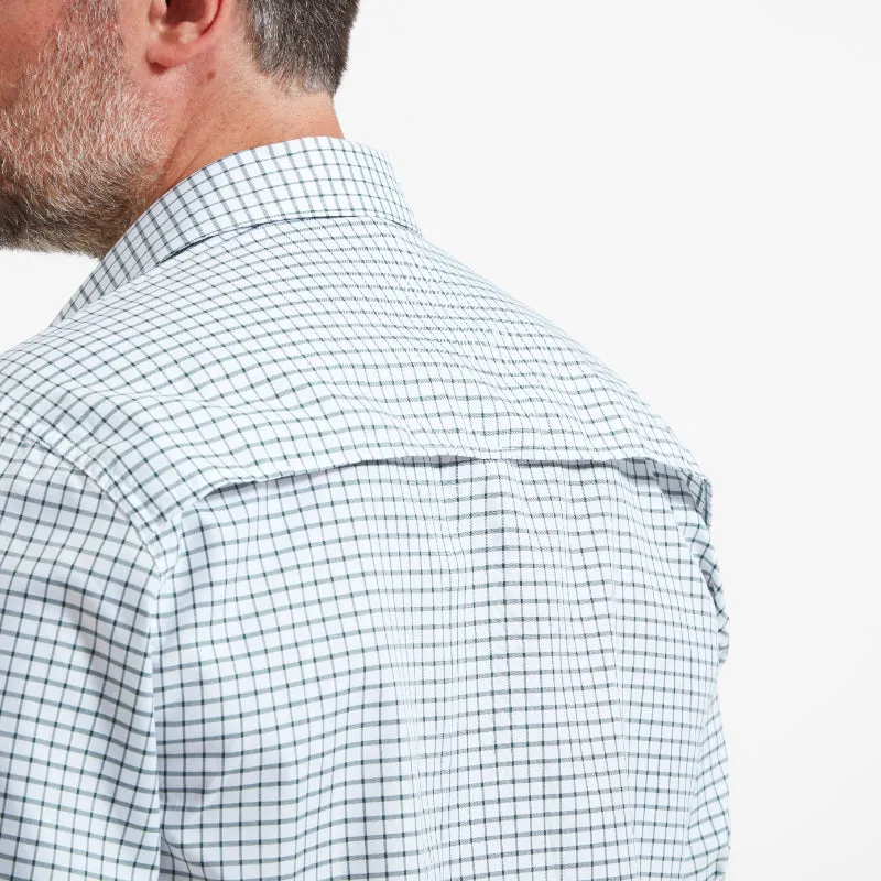Schoffel Findhorn Technical Mens Fishing Shirt - Dark Olive Check