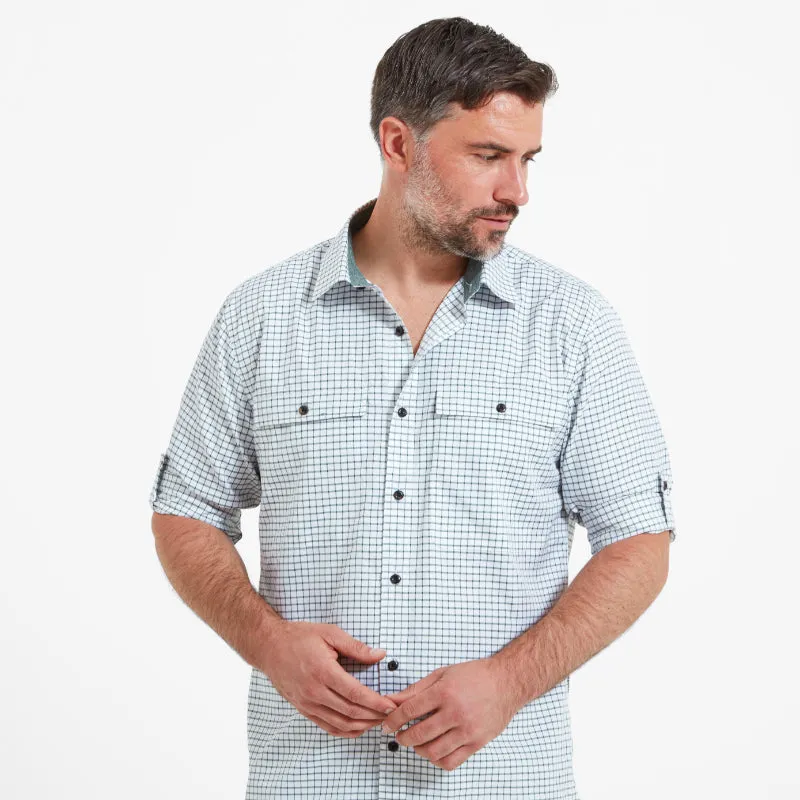 Schoffel Findhorn Technical Mens Fishing Shirt - Dark Olive Check