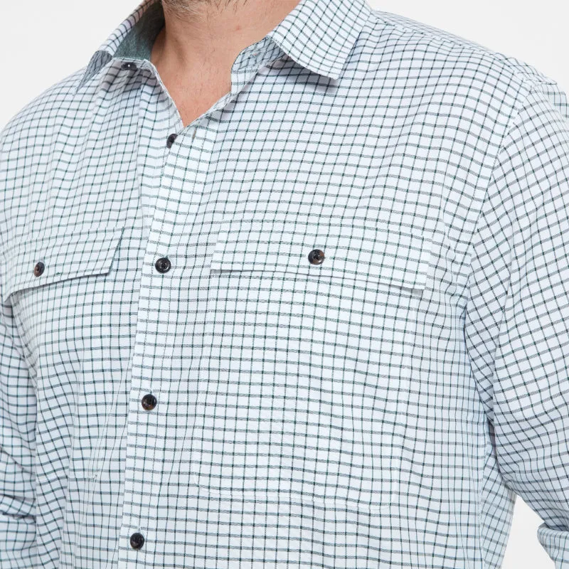 Schoffel Findhorn Technical Mens Fishing Shirt - Dark Olive Check
