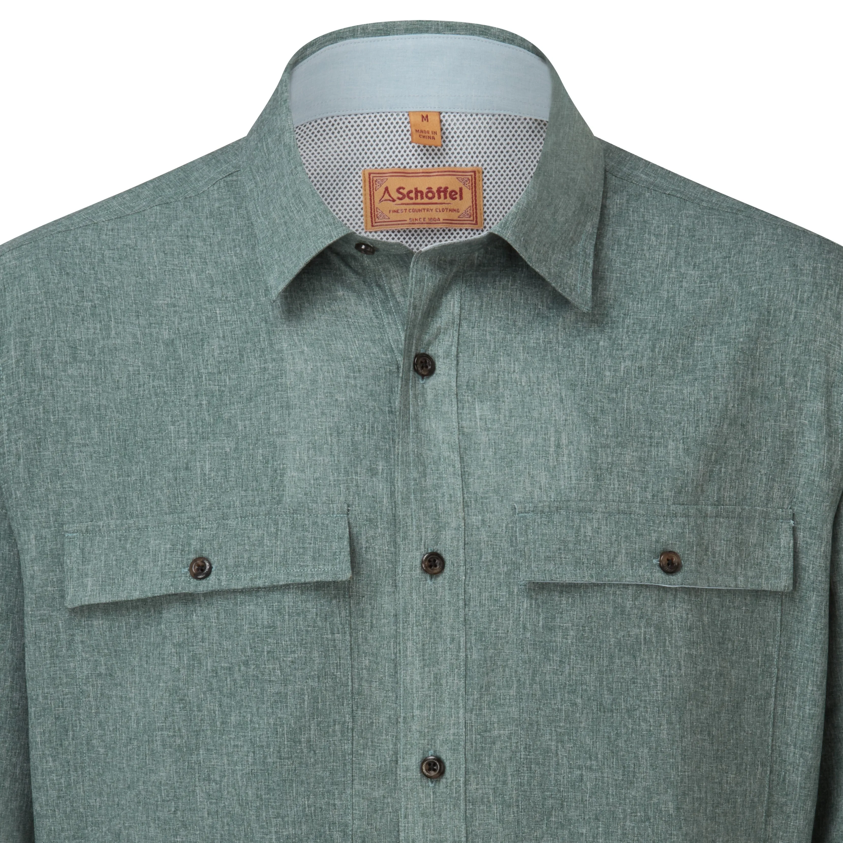 Schoffel Findhorn Technical Mens Fishing Shirt - Dark Olive