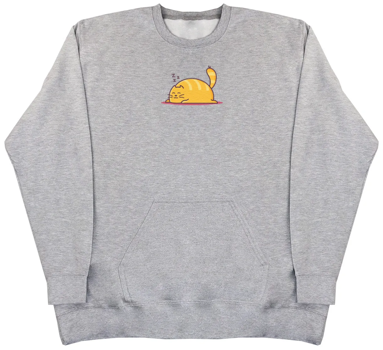 Sleeping Cat - Huge Oversized Hoodless Hoodie
