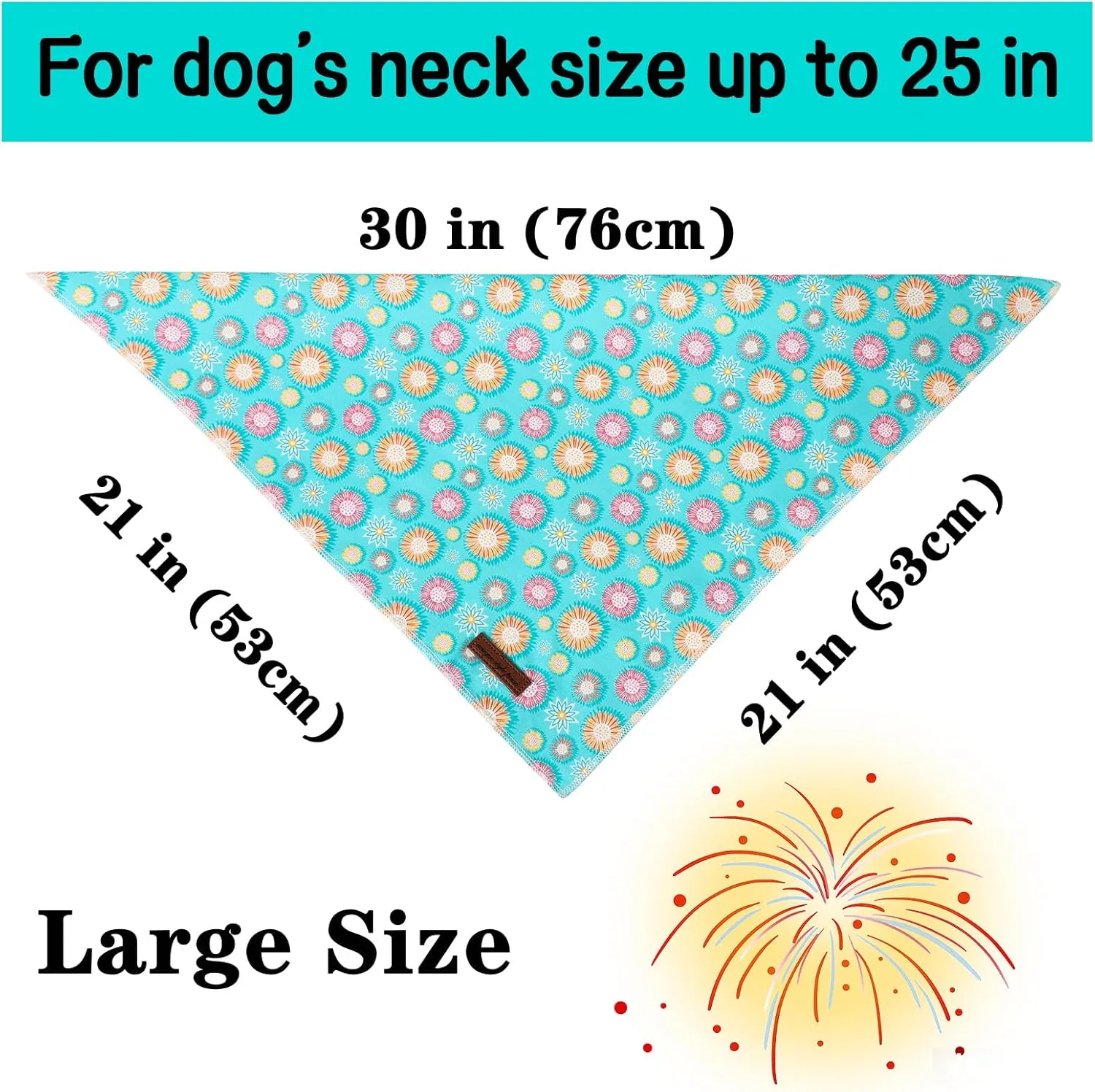 Summer Dog Bandana, Unique Style Paws Blue Sunflower Dog Bandanas, Flower Puppy Scarves Square Dog Bib Kerchief Adjustable Handkerchief for Small Medium Large Dogs Summer Gift
