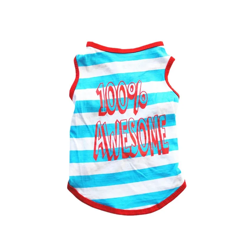 Summer Pet Clothing for Cats | 100% Cotton Cat and Puppy Vest | Cool Breathable Print Sphynx Cat Clothes | Kitten Pajamas | Ropa para Gatos | Alo Trendy