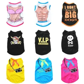Summer Pet Clothing for Cats | 100% Cotton Cat and Puppy Vest | Cool Breathable Print Sphynx Cat Clothes | Kitten Pajamas | Ropa para Gatos | Alo Trendy