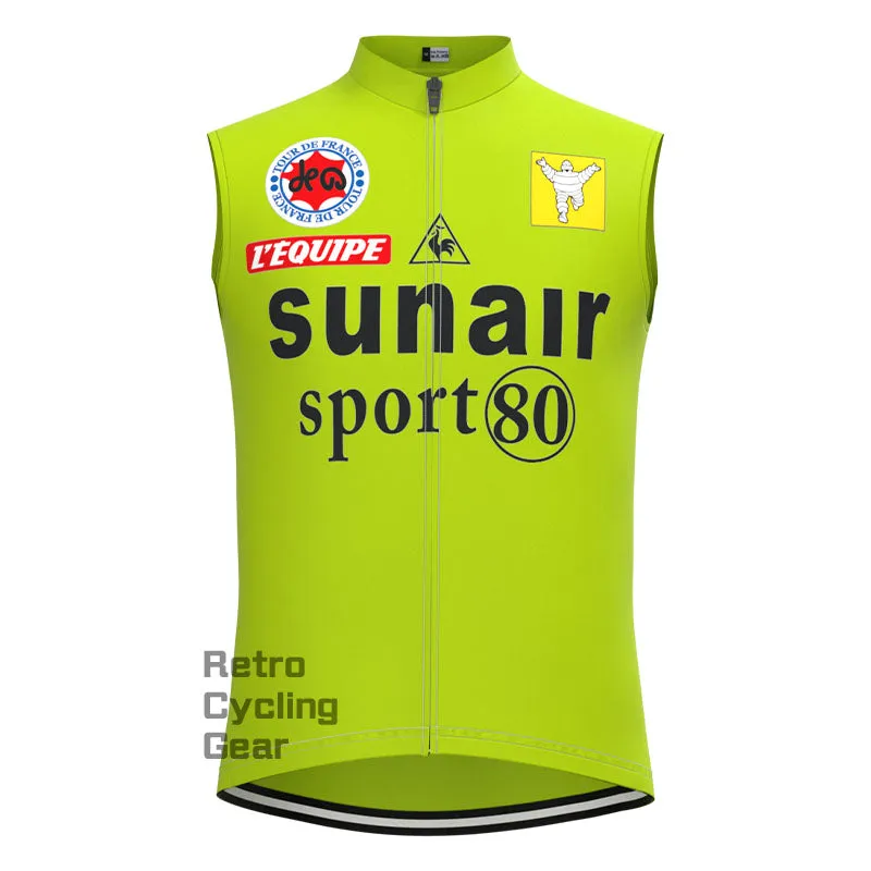 sunair Green Retro Cycling Vest