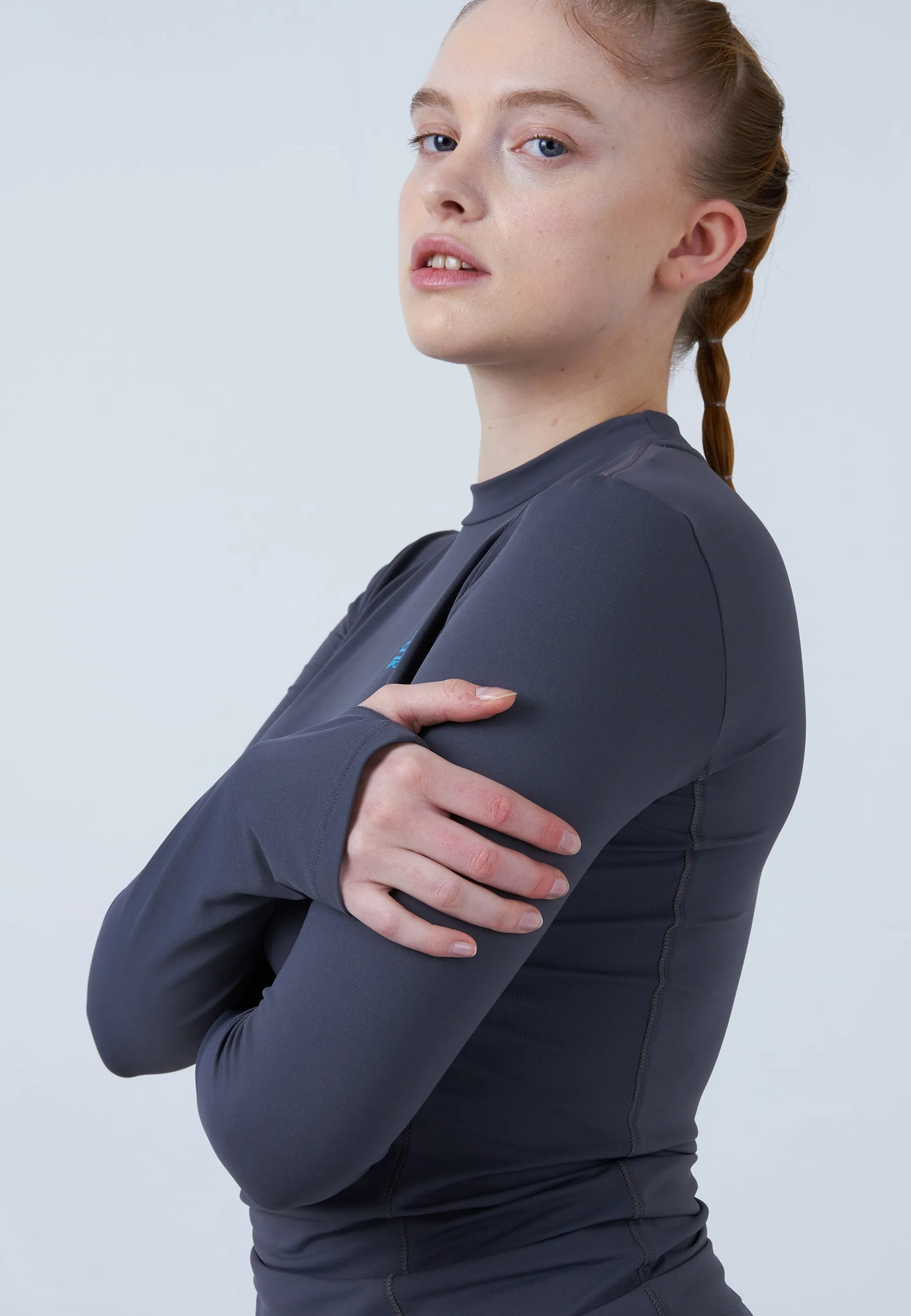 Tennis Longsleeve Shirt High-Neck, grey
