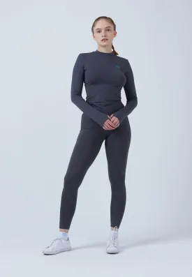Tennis Longsleeve Shirt High-Neck, grey