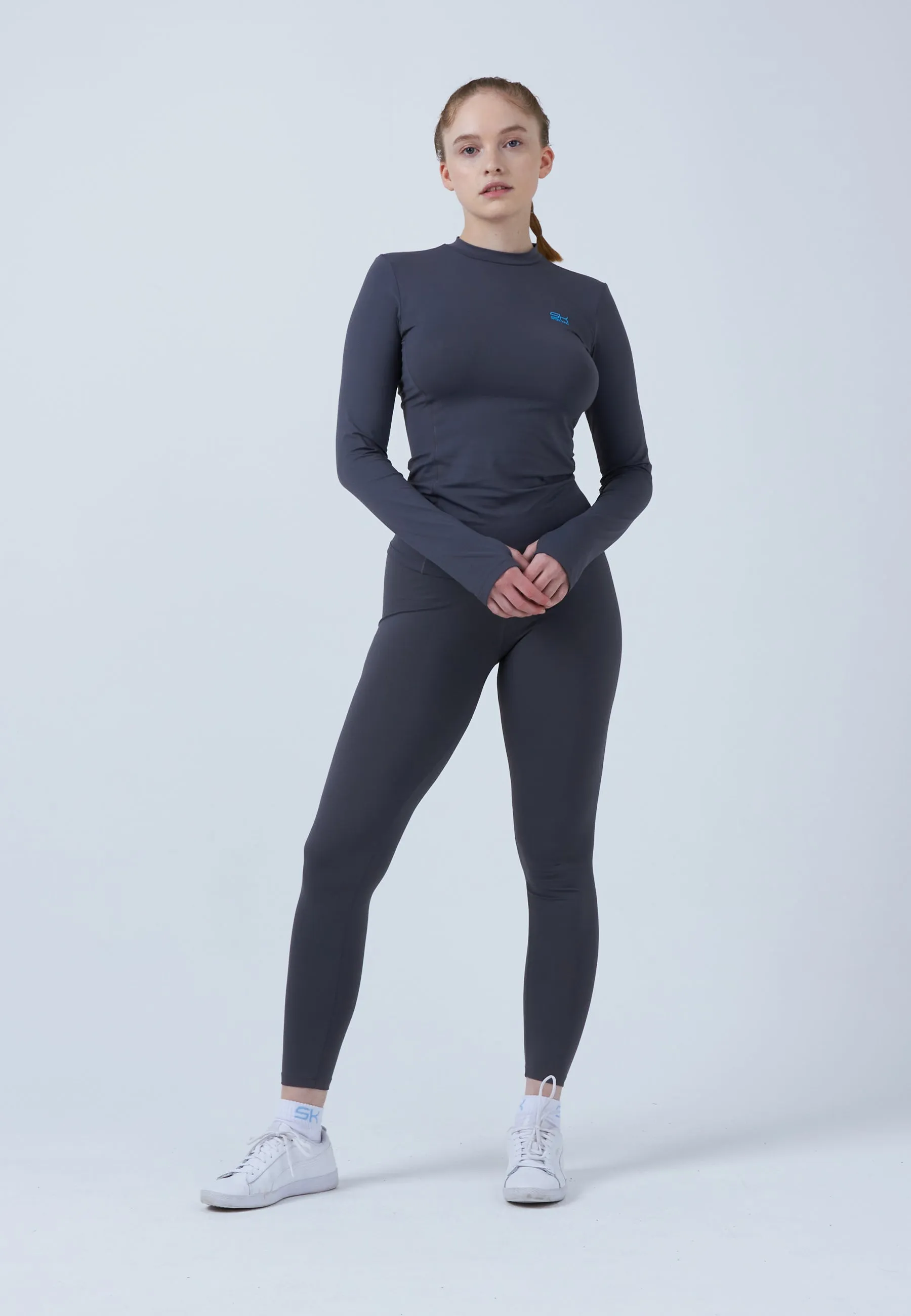Tennis Longsleeve Shirt High-Neck, grey