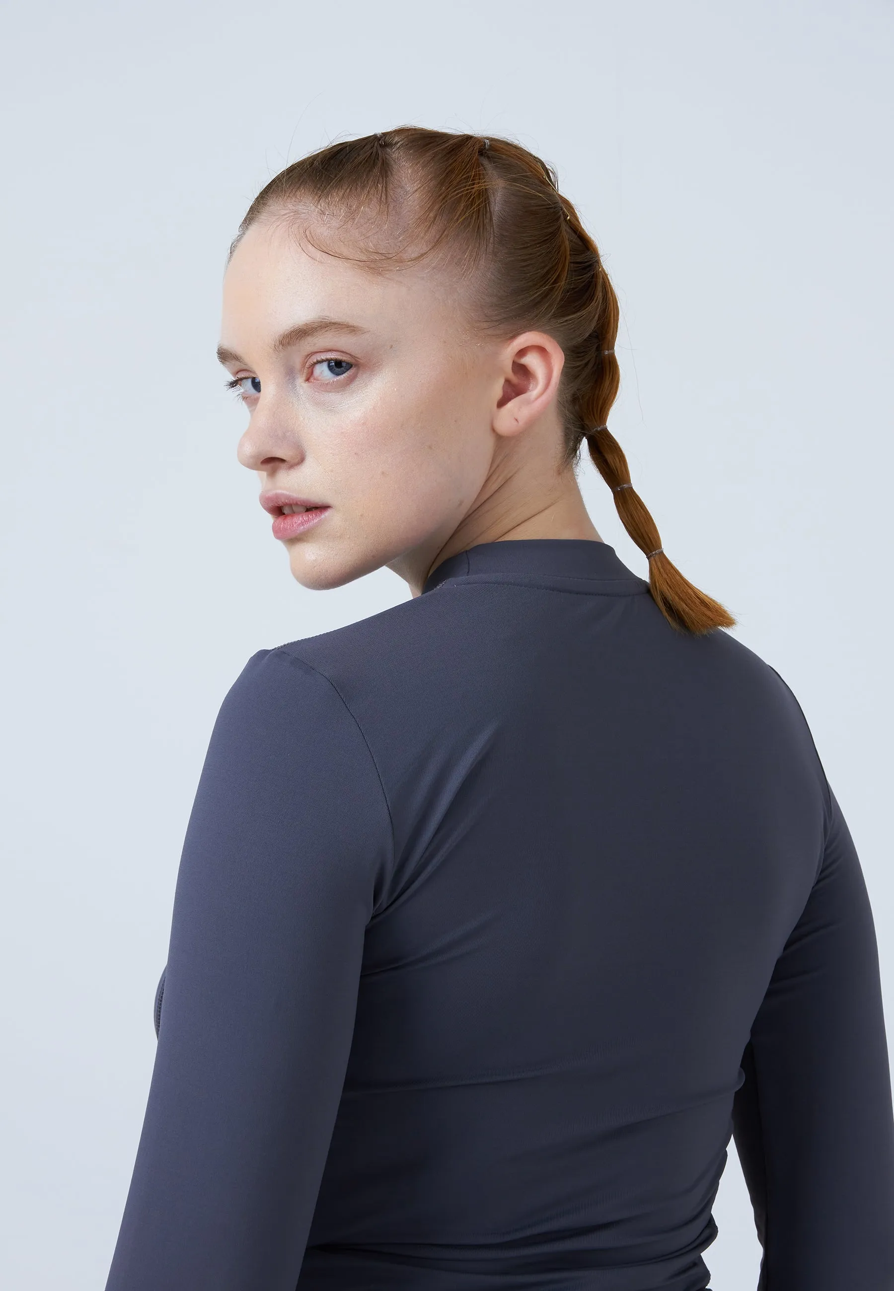 Tennis Longsleeve Shirt High-Neck, grey